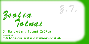 zsofia tolnai business card